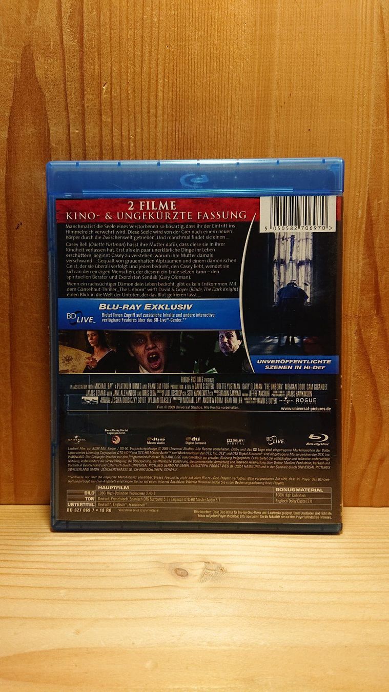 Tutti i DVDs: THE UNBORN das Böse will Leben Blu-Ray – Usato da Wilderswil venduto da Exebub 1