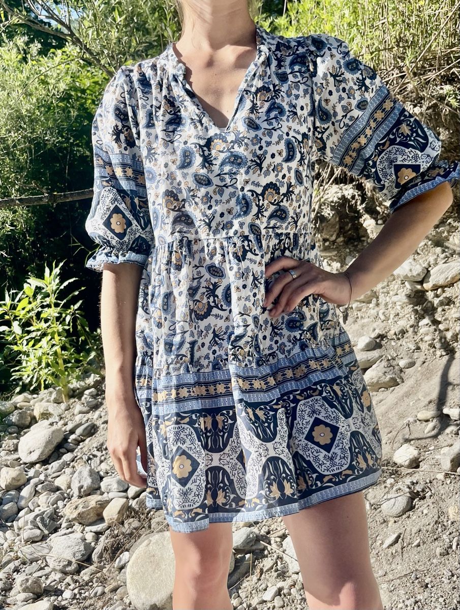 Vestiti: Vestito di cotone boho-chic con stampa floreale-1size – Nuovo (secondo la descrizione) da Gordevio venduto da LanaZimm 1