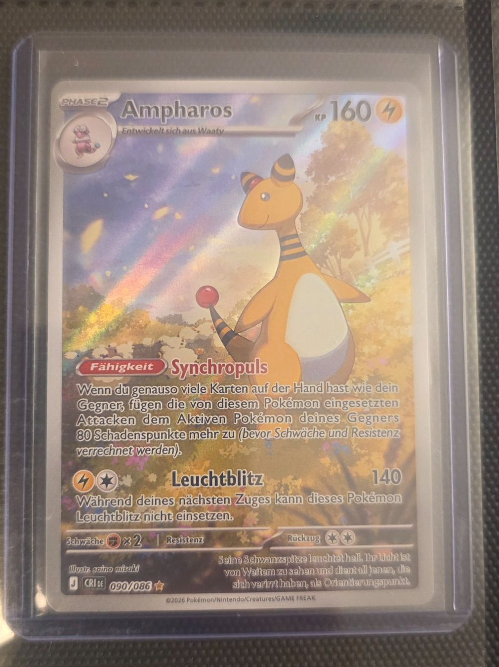 Pokémon Sammelbilder & Trading cards: Pokemon -  Ampharos / CRI 90/086  DE – Neu (gemäss Beschreibung) aus Kreuzlingen von Room_Shambles
