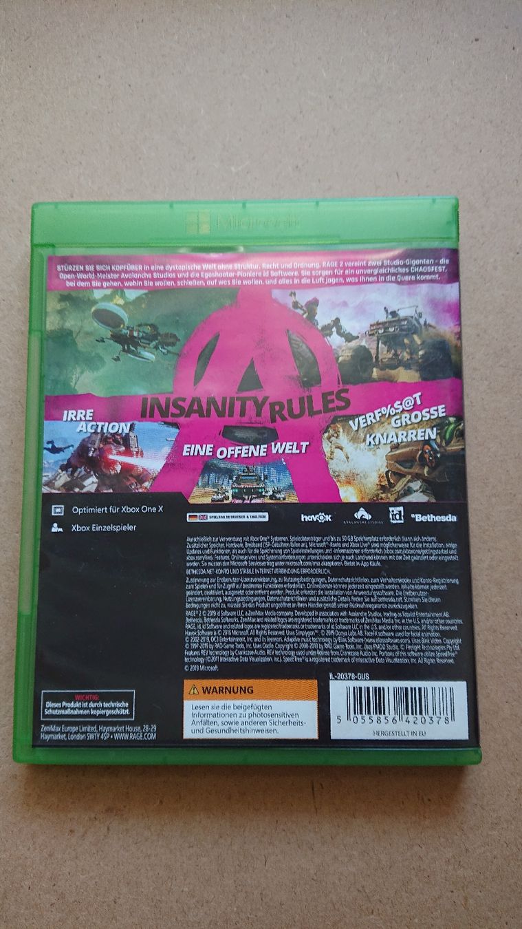 Giochi: Rage 2 Xbox One 100% Uncut  – Usato da Chur venduto da FreakofRarity 1