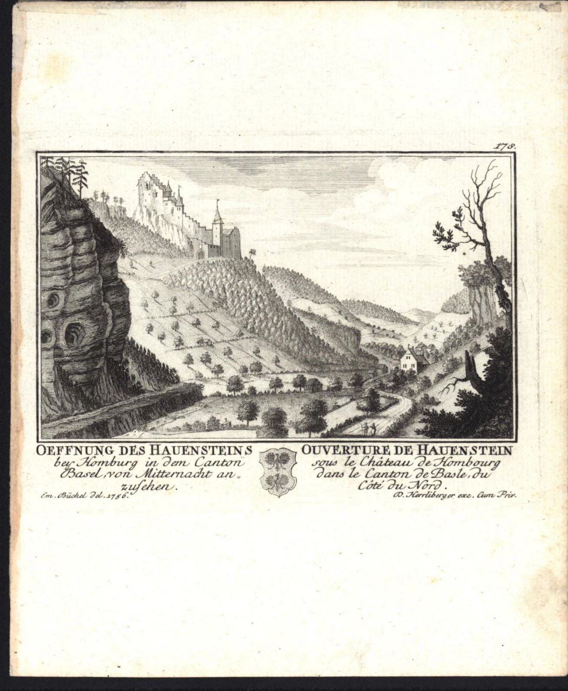 Stiche: Hauenstein von Herrliberger 1756 – Gebraucht aus Rafz von Helvet32