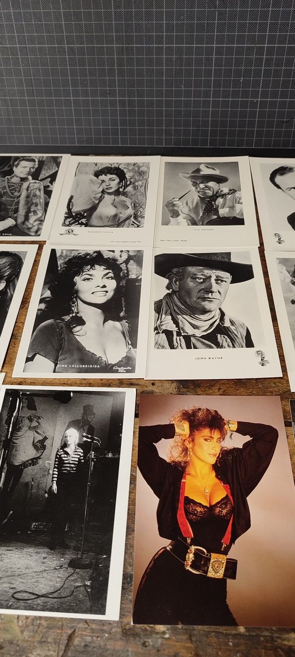 Ansichtskarten: 16 Postkarten z.B.John Wayne, Elvis, Die Deutsche Riesin usw – Gebraucht aus Gelterkinden von MYSTOREFORYOU4460 2