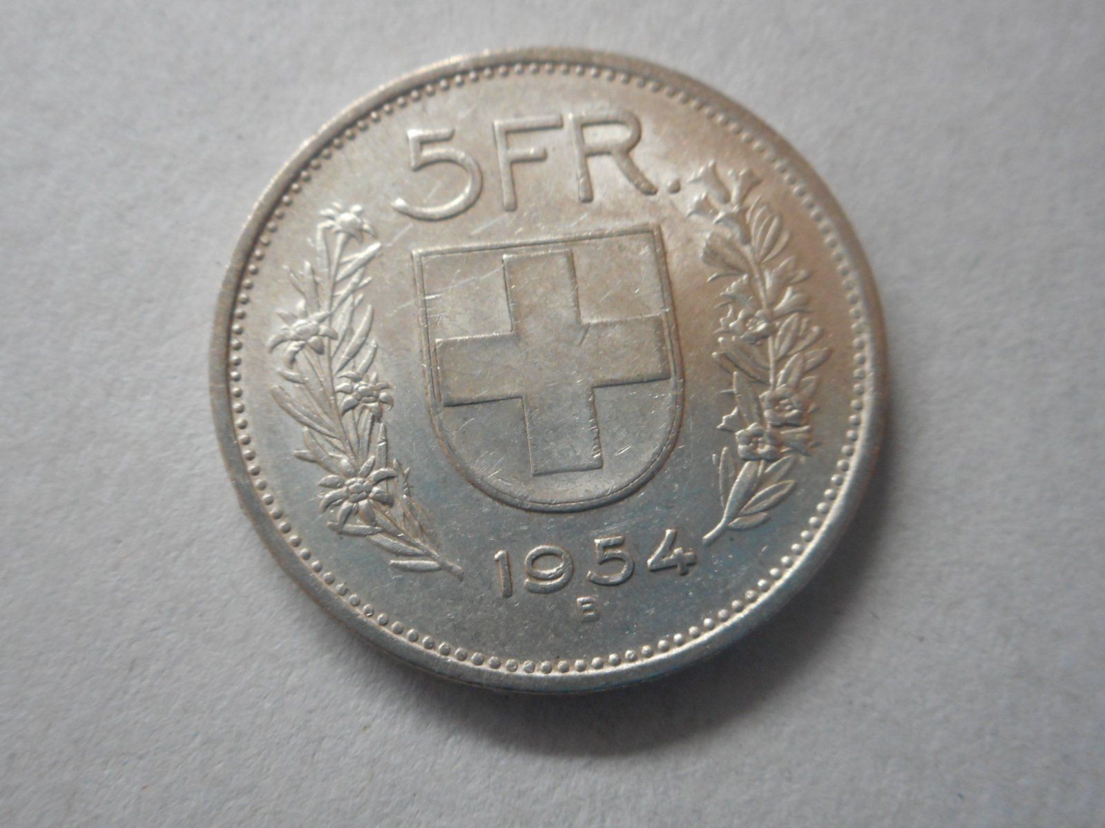 Alle Münzen: 5 Fr. 1954  silber  vorz – Gebraucht aus Kriegstetten von pizlad2010 1