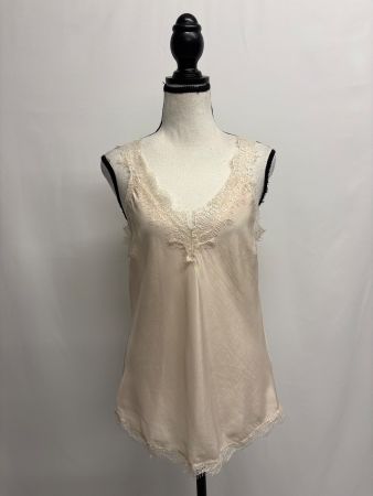 Costamani Top mit Spitze beige Gr. XS nude
