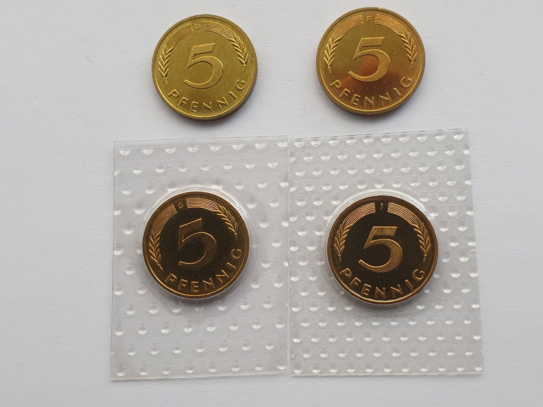 Tutti le monete: 5 Pfennig 1985 Stgl D-F-G-J – Nuovo (secondo la descrizione) da Pravidondaz venduto da LVtik
