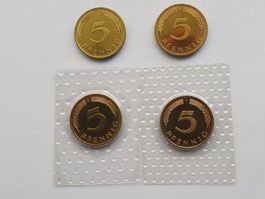 5 Pfennig 1985 Stgl D-F-G-J