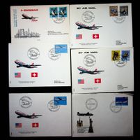 SUISSE POSTE AÉRIENNE 6 VOLS  1971-1972  /U900