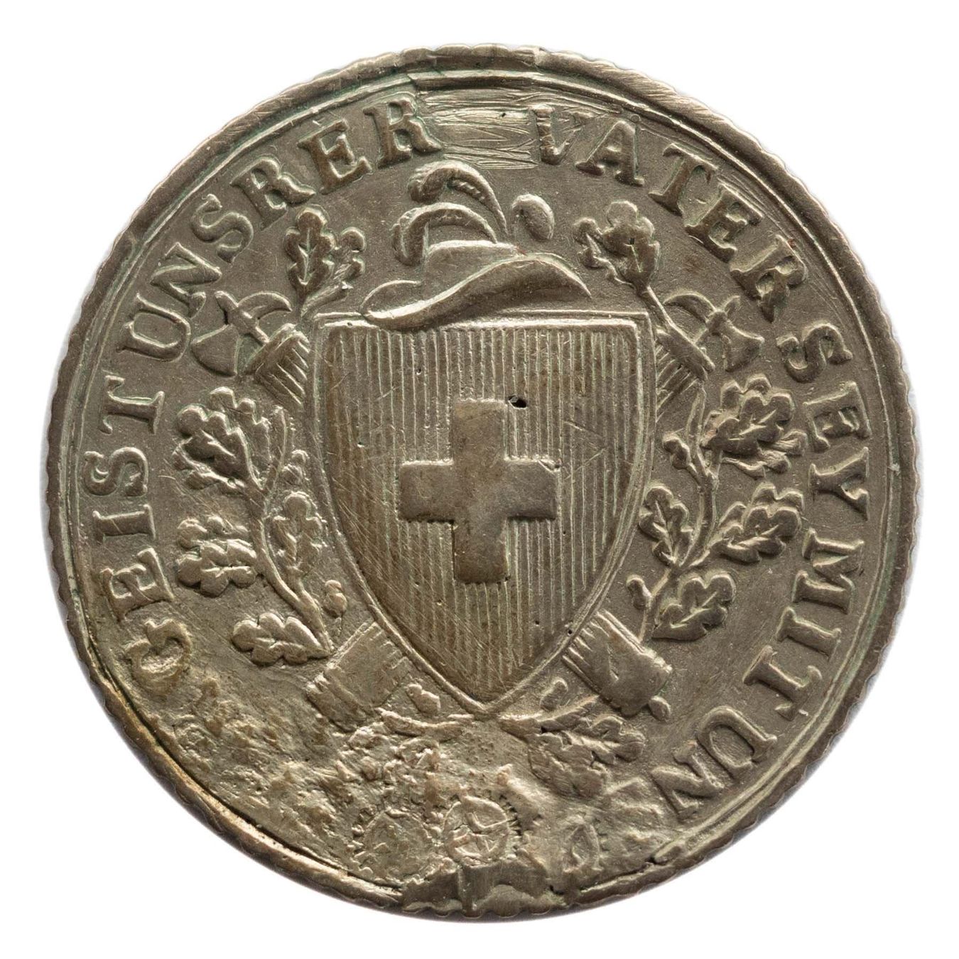 Medaillen: Jeton GEIST UNSRER VATER SEY MIT UNS – Gebraucht aus Rotkreuz von Swiss-Coins