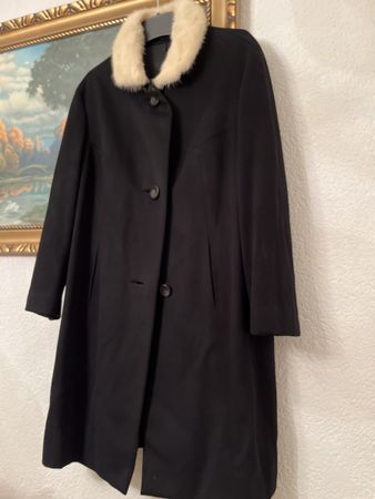 Wollen Mantel Mit Nerzkragen Top Gr40 VonNichtrauher