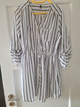 Sommerkleid weiss schwarz L