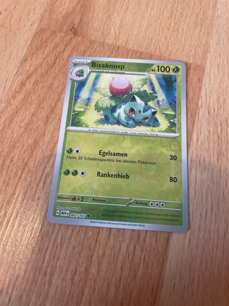 Pokémon Carte collezionabili: Bisaknosp 002/165 Reverse Holo Pokemon 151 – Usato da Bazenheid venduto da Toulouse12