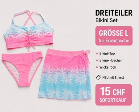 Bikini Set 3-teilig Grösse L Damen NEU