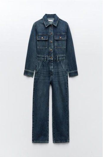 Zara Tute: Zara Denim-Jumpsuit mit langen Ärmeln – Nuovo (secondo la descrizione) da Bülach venduto da deinmica
