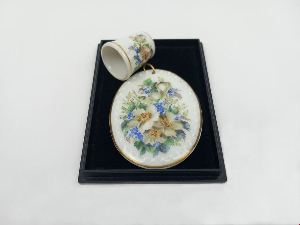 Porzellan Fingerhut Großbritannien Fahne - Sammlerstück Aus England