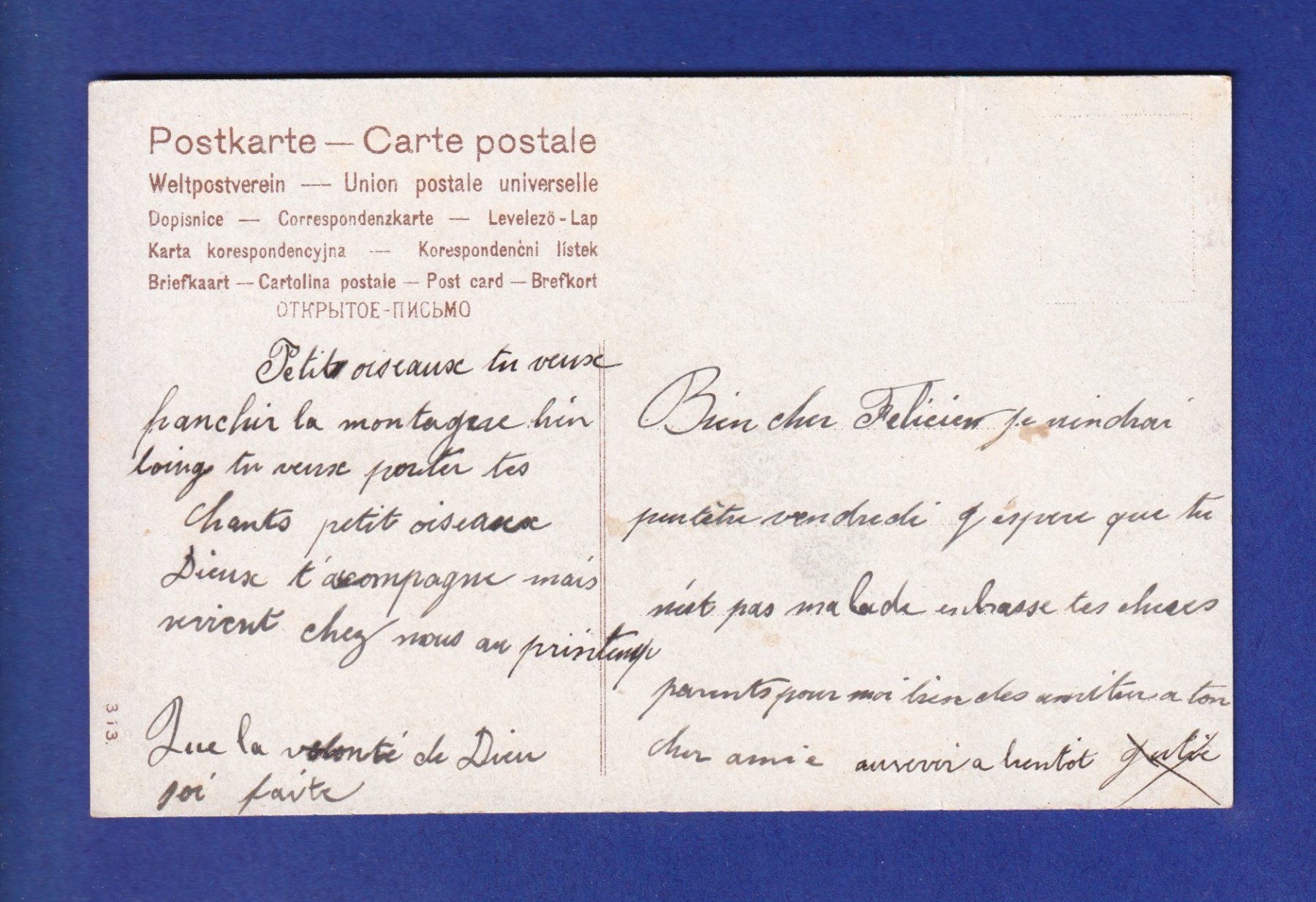Cartes postales: OISEAU - Rouges-Gorges // pli // – D'occasion à Pully par nicecards-shop 1