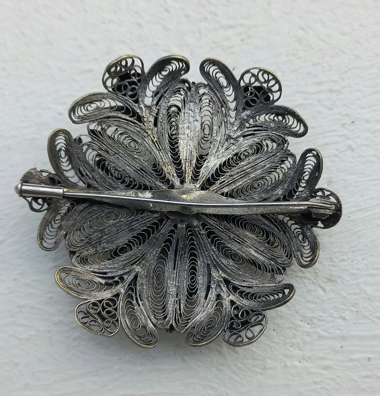 Spille & Fermagli: Antike Filigrane Silber Broche,Schweizer Trachten Schmuck. – Usato da Buchs AG venduto da Dzirul 1