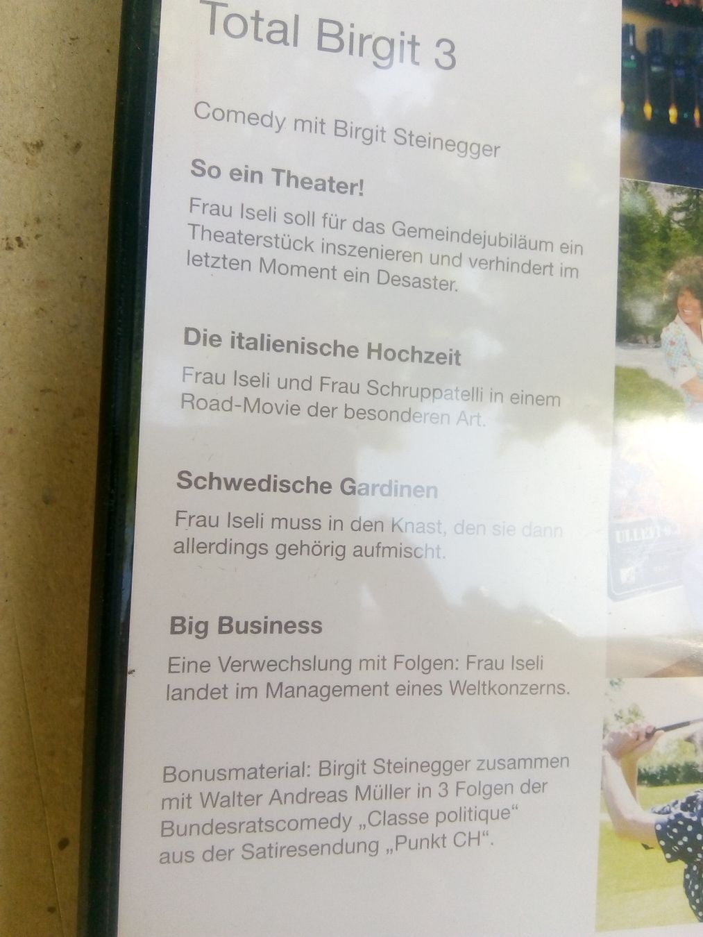 Tutti i DVDs: Total Birgit (3) Comedy mit Birgit Steinegger  (Mundart) DVD – Usato da St. Gallen venduto da elk2020 2