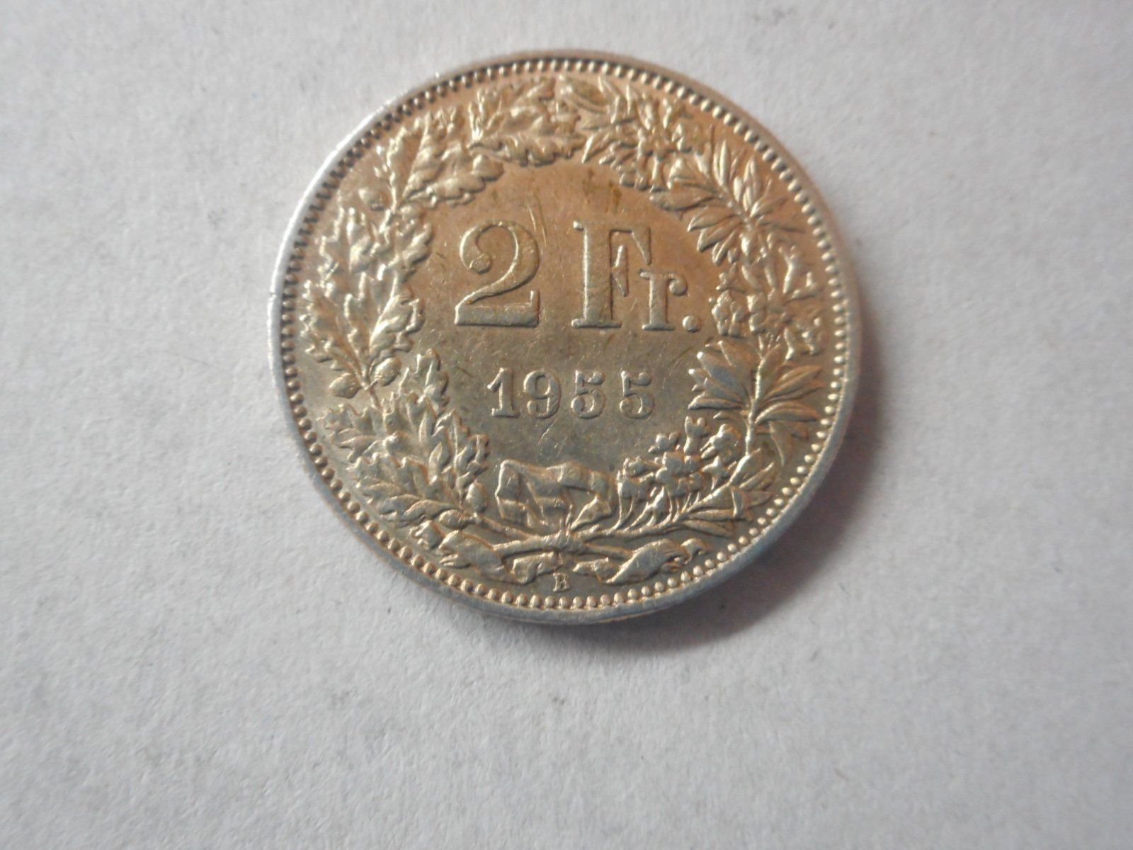 Tutti le monete: 2 Fr. 1955 silber  rar – Usato da Kriegstetten venduto da pizlad2010 1