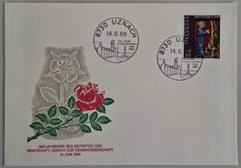 Schweiz 1969 Sonderbrief Uznach