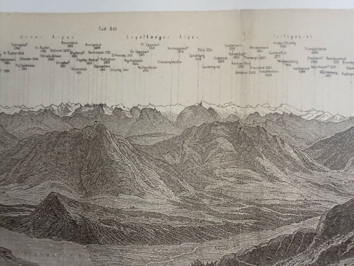 Cartes postales: Antike Panorama Karte Pilatus – D'occasion à stans par zie_m2nf 4