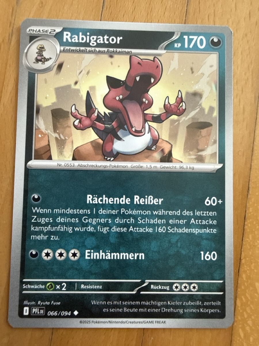 Pokémon Carte collezionabili: Rabigator Pokémon Karte – Nuovo (secondo la descrizione) da Wahlen b. Laufen venduto da Canaslan