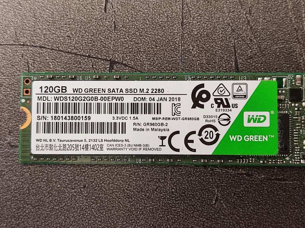 120 GB WD Green 3D NAND M.2 SSD Speicher/Festplatte | Kaufen auf Ricardo