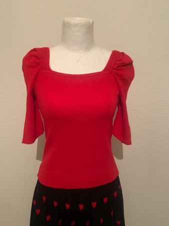 Toller Top mit Puffärmchen, Viskose, Gr.S/M, NEU