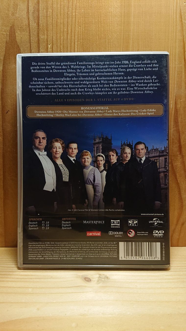 Tutti i DVDs: DOWNTON ABBEY Staffel 3 auf DVD – Usato da Wilderswil venduto da Exebub 1