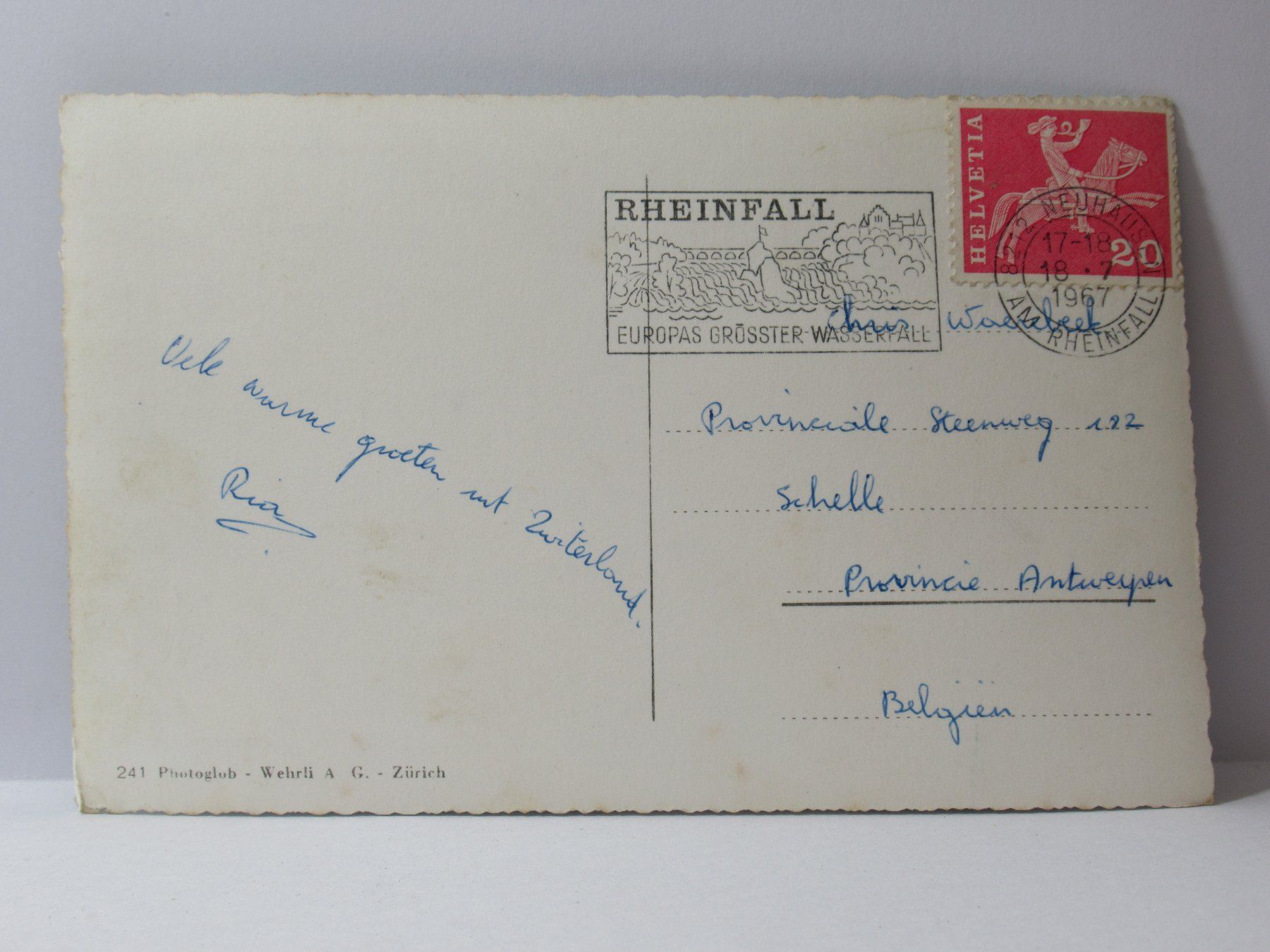 Ansichtskarten: Rheinfall  1967 – Gebraucht aus Grenchen von Bluemchen1900 1