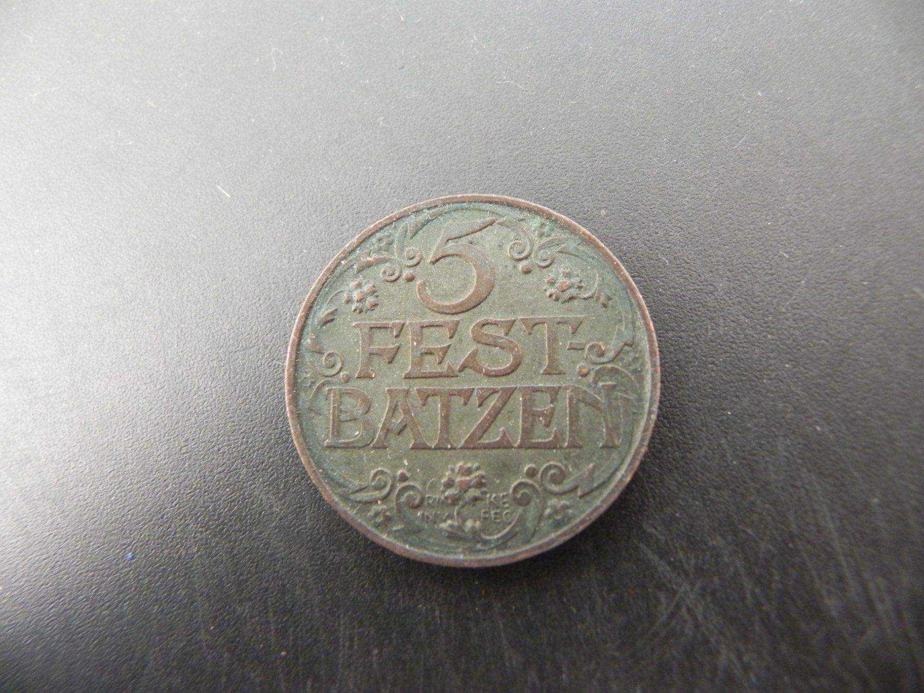 Medaglie: Medaille Bern Bärnfest 5 Festbatzen 1927 – Nuovo e nell'imballaggio originale da Biel/Bienne venduto da Gogolozi 1