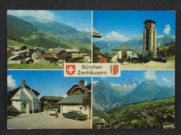 Bürchen 1250m und Zenhäusern 1461m im Wallis