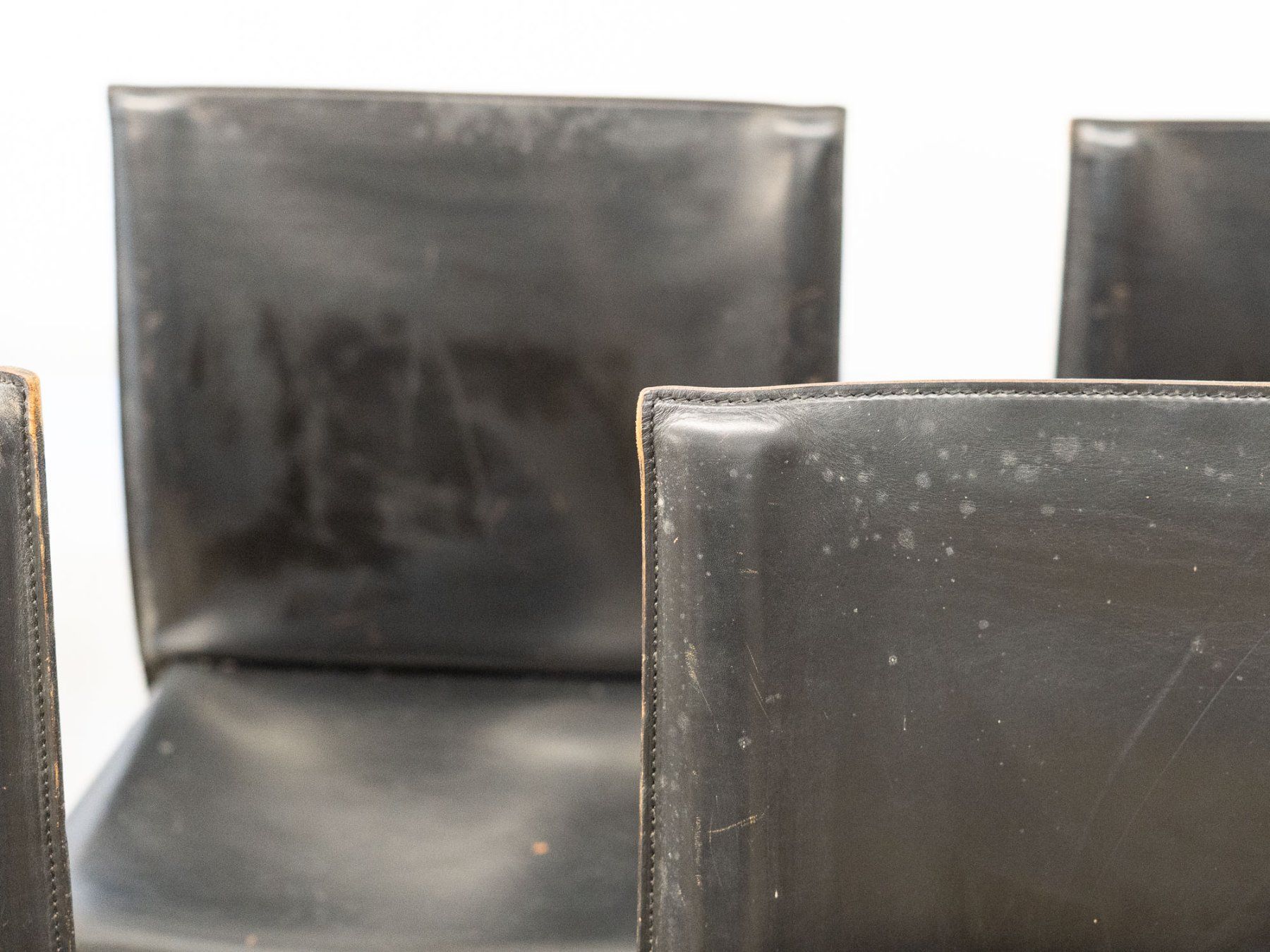 Chaises: 5 Lederstühle "Pasqualine" - Enrico Pellizzoni - Ref. 07/07 – D'occasion à Au ZH par BrockiAu 7