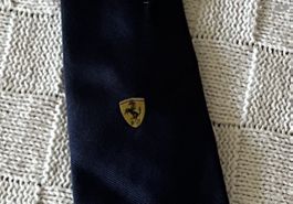 FERRARI Seiden-Krawatte B L A U