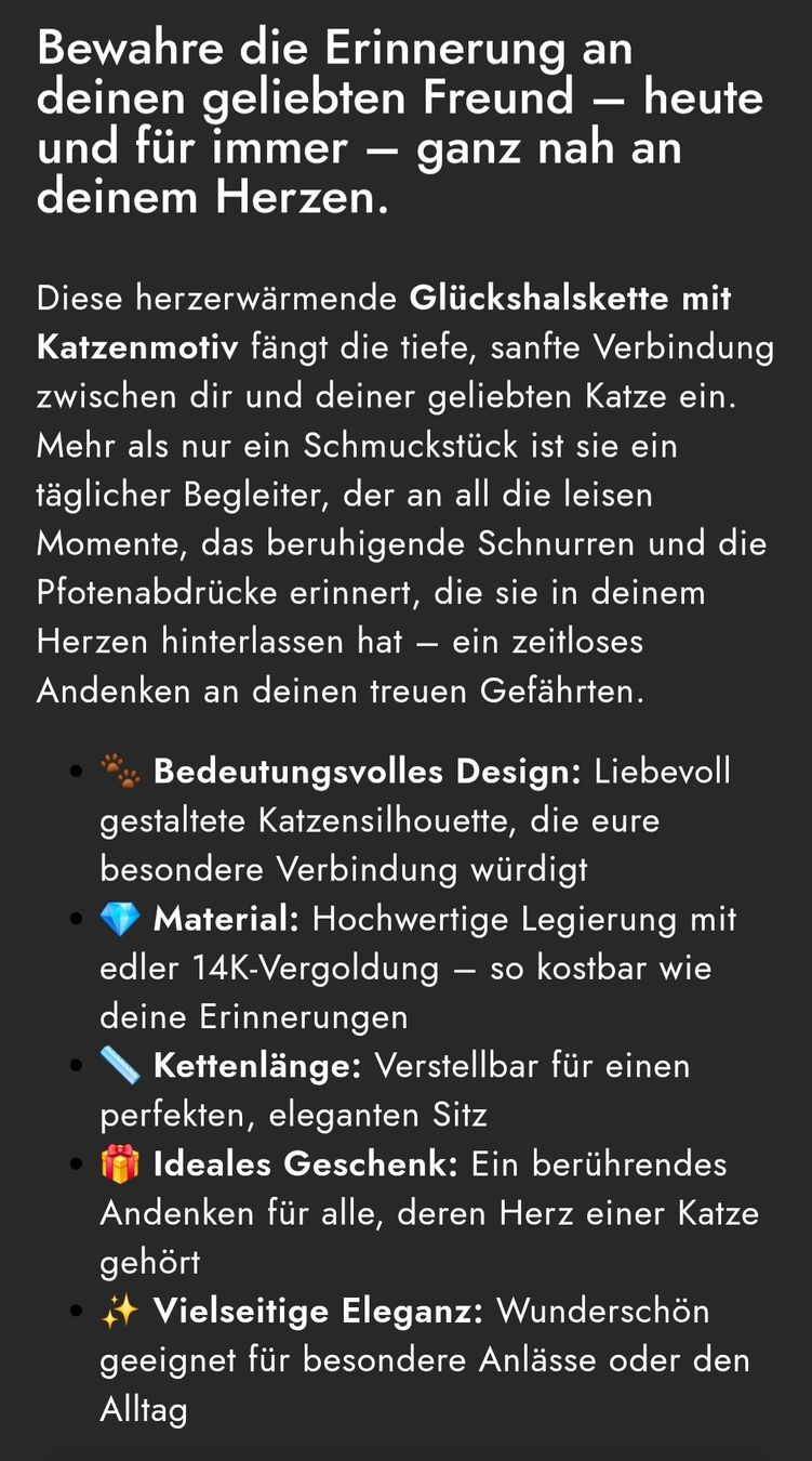 Ciondoli: Sehr schöne handgefertigte Katzenkette – Nuovo (secondo la descrizione) da Büttikon AG venduto da PAM120319 6