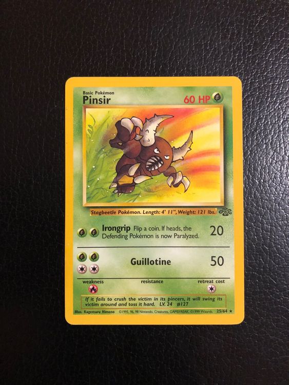 Pinsir #25/64 Pokemon Card - Jungle Set Rare Collectible