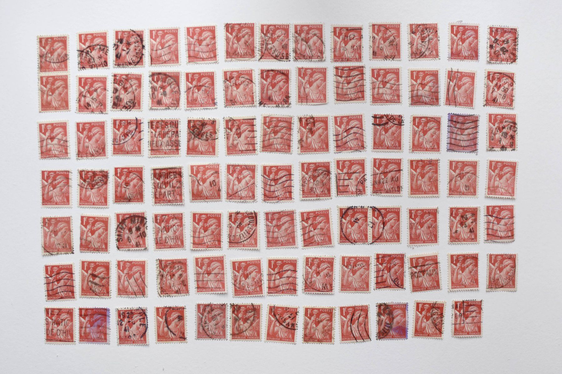 Tutti i francobolli: Lot timbres Type Iris - France – Usato da Belmont-sur-Yverdon venduto da bichet02 1