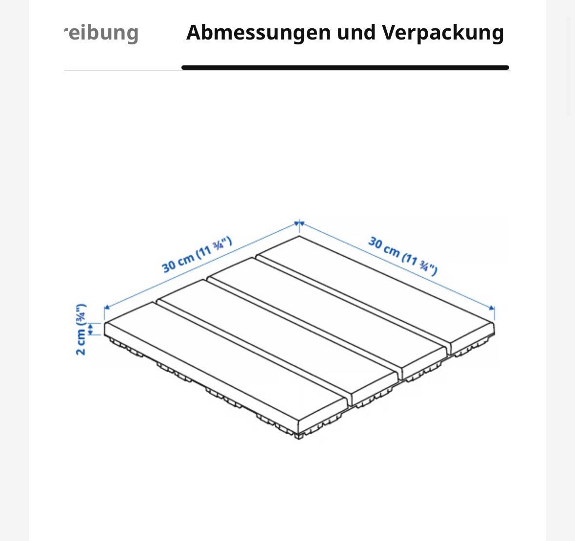 Ikea Revêtements de sol: Bodenplatten Balkon Ikea – D'occasion à Zürich par Fabienne123 3