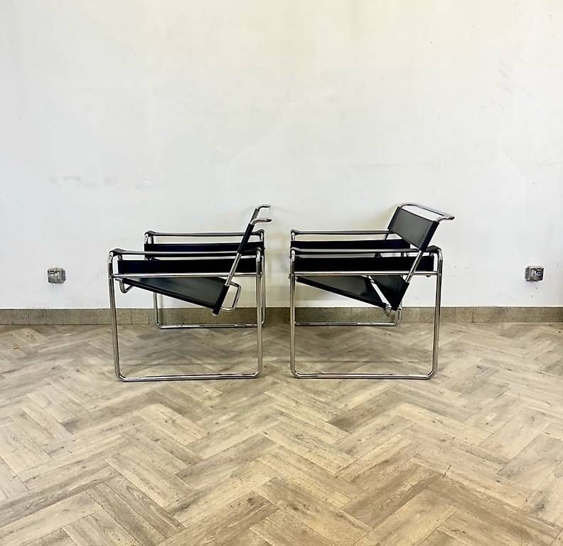 Wassily Poltrone: Wassily Chair Black leather – Usato da basel venduto da vintory.ch 3