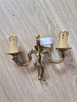 2 appliques murale laiton doré style baroque 20cm