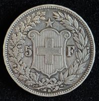 5Fr. 1909 vorz., wenig zirkuliert, schöne original Patina