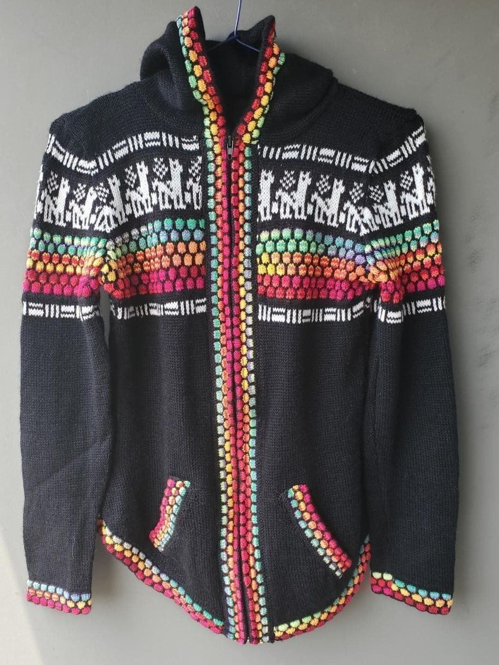 Giacche: wunderschöne Alpaca Strickjacke Pulli, Gr S-M, Neu!! – Nuovo (secondo la descrizione) da Lima- Peru venduto da Alpaka-Haus 5