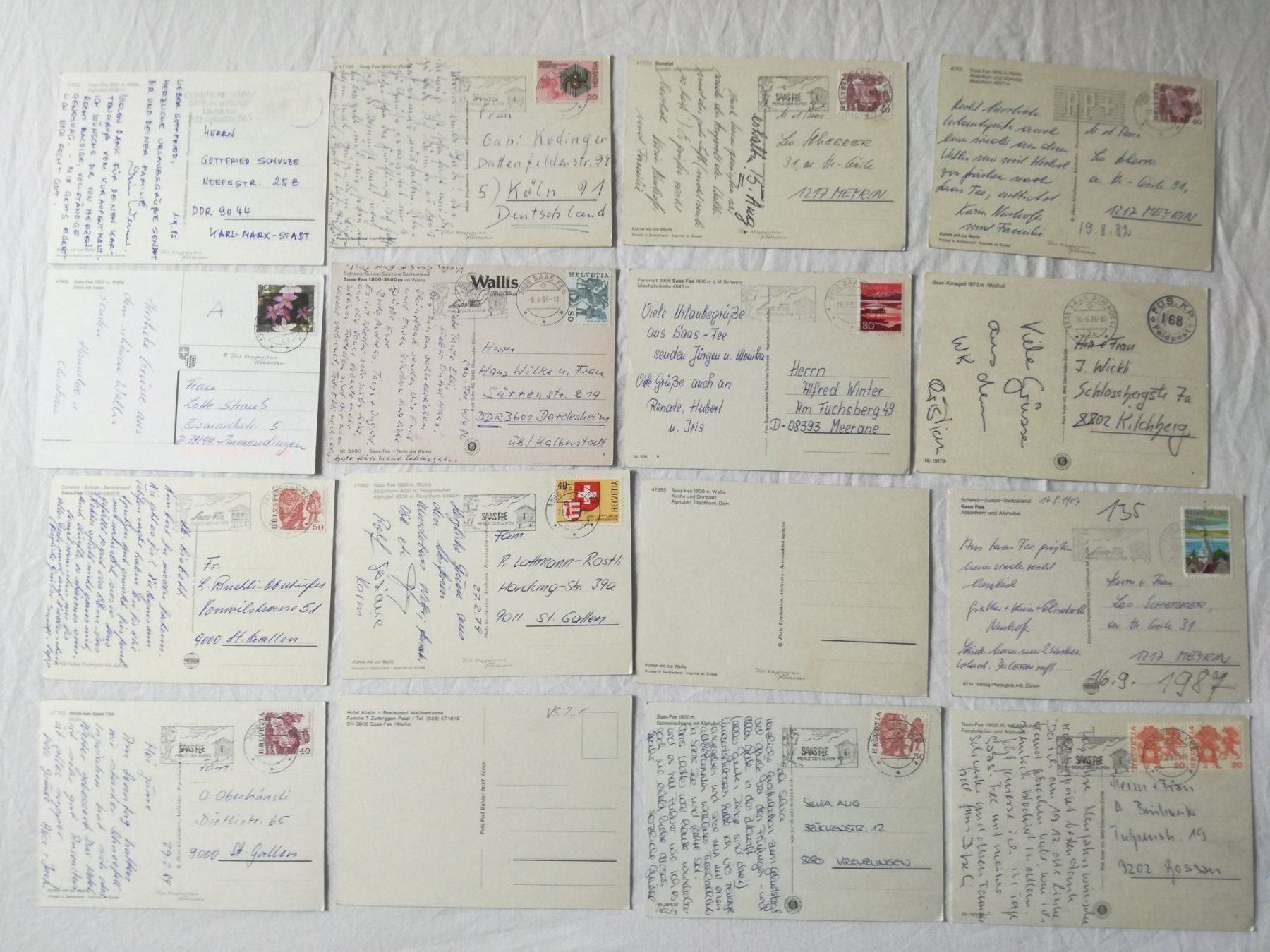 Cartes postales: 16 AK Ansichtskarten Saas Fee – D'occasion à Zürich par Tolima194 6