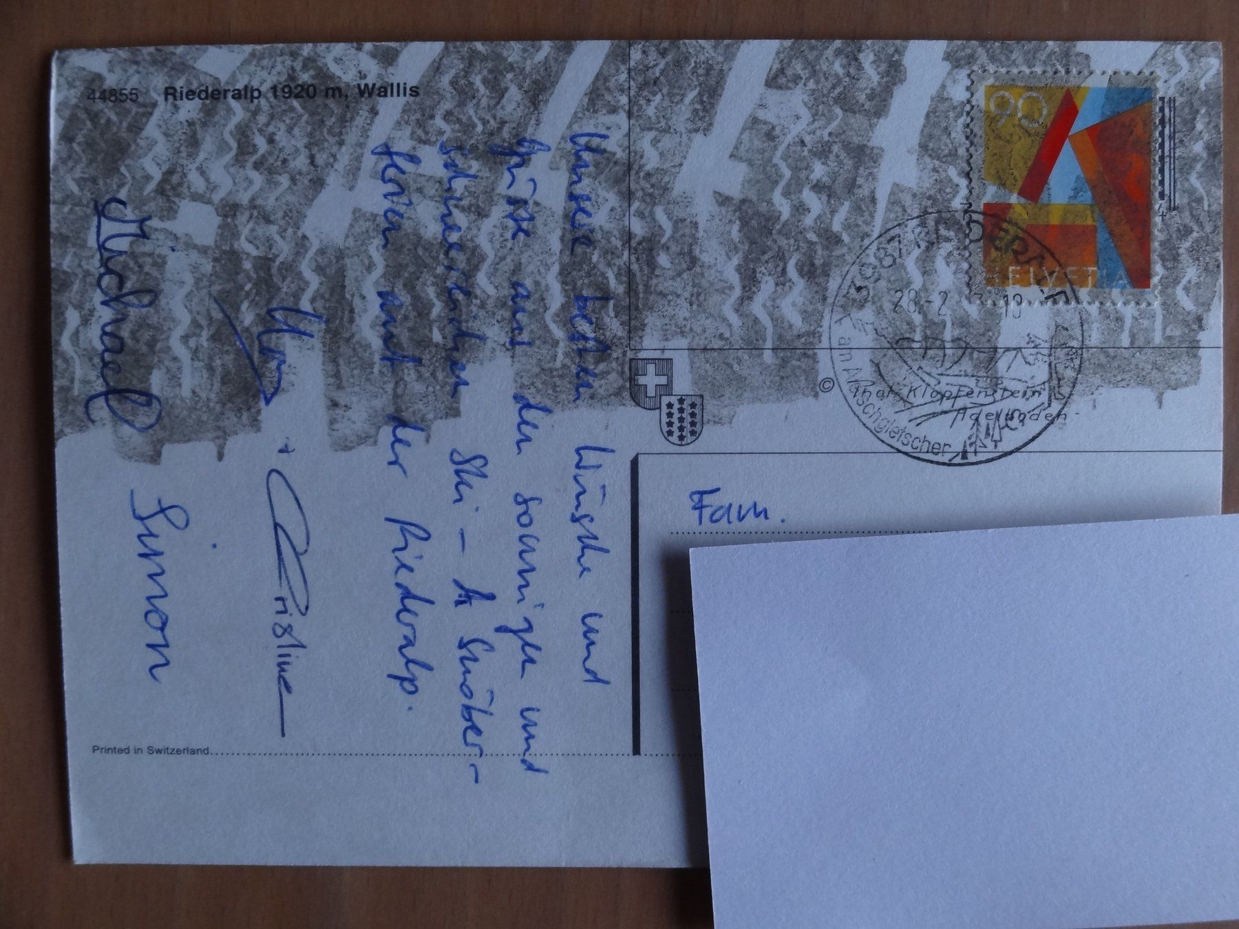 Cartoline postali: Riederalp - Wallis – Usato da St Léonard venduto da Riglin 1