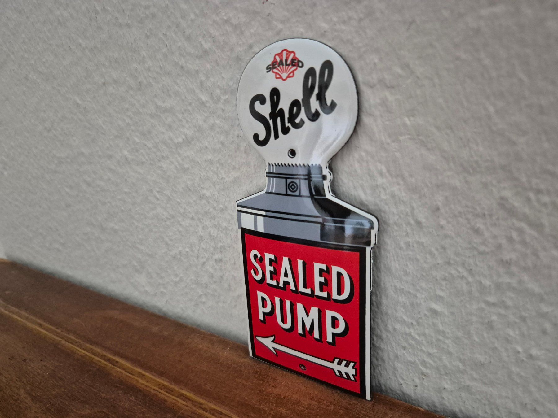 Shell Schilder: Emailschild Shell Tankstelle Zapfsäule Logo Emaille Schild – Neu (gemäss Beschreibung) aus Schaffhausen von pfanis09 3
