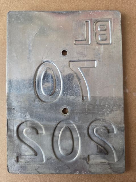 Sachs Insegne: Velonummer BL 2003 gelb Mofanummer Plaque Mofa – Usato da Schenkon venduto da Uhu007 1