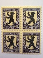 Pro Juventute 1924 kompletter Viererblocksatz postfrisch