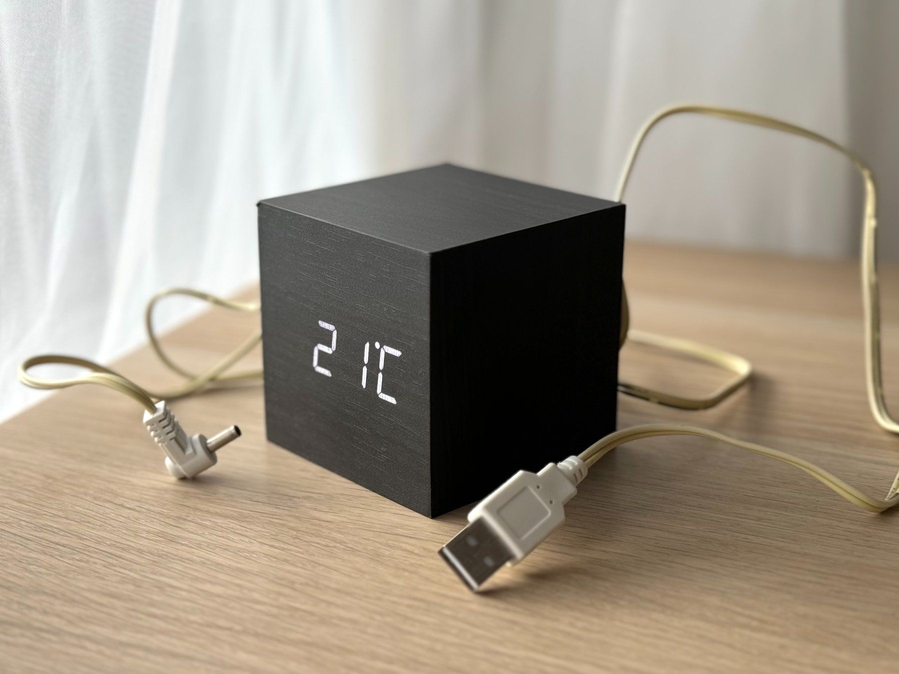 Wecker: Réveil Ginkgo Cube Click Clock noir – Gebraucht aus Genève von Reveur 2