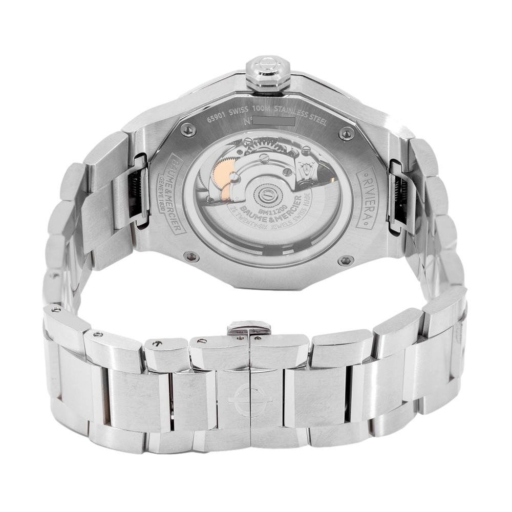 Baume & Mercier Orologi: Baume & Mercier Men's 10622 Riviera Silver Dial Auto – Nuovo e nell'imballaggio originale da Schindellegi venduto da harveystore 3