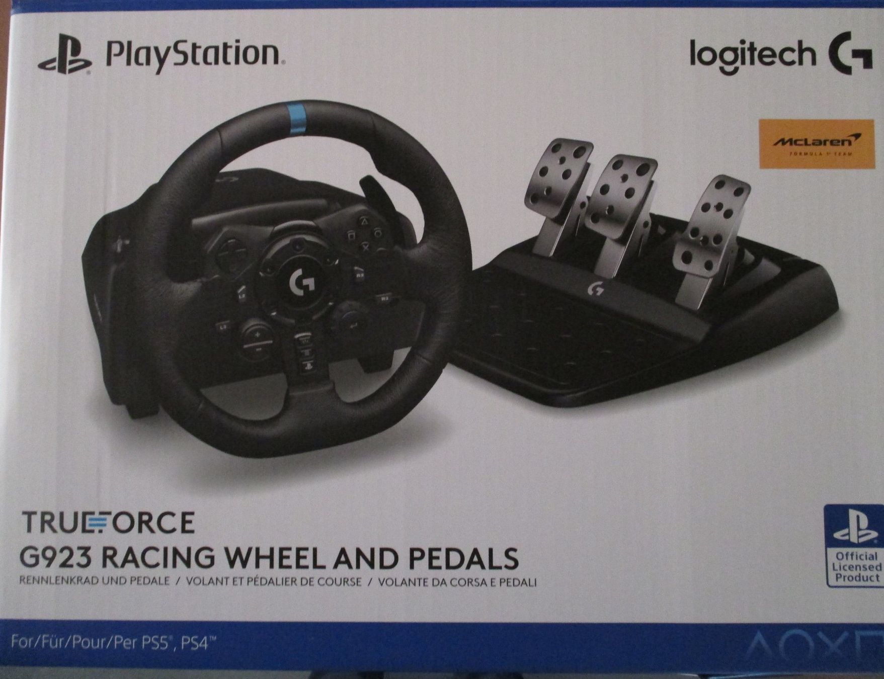 Logitech Controller: Logitech G923 Trueforce, Racing Wheel and Pedals, PC PS4 PS5 – Neu (gemäss Beschreibung) aus Montlingen von Mabesi 5