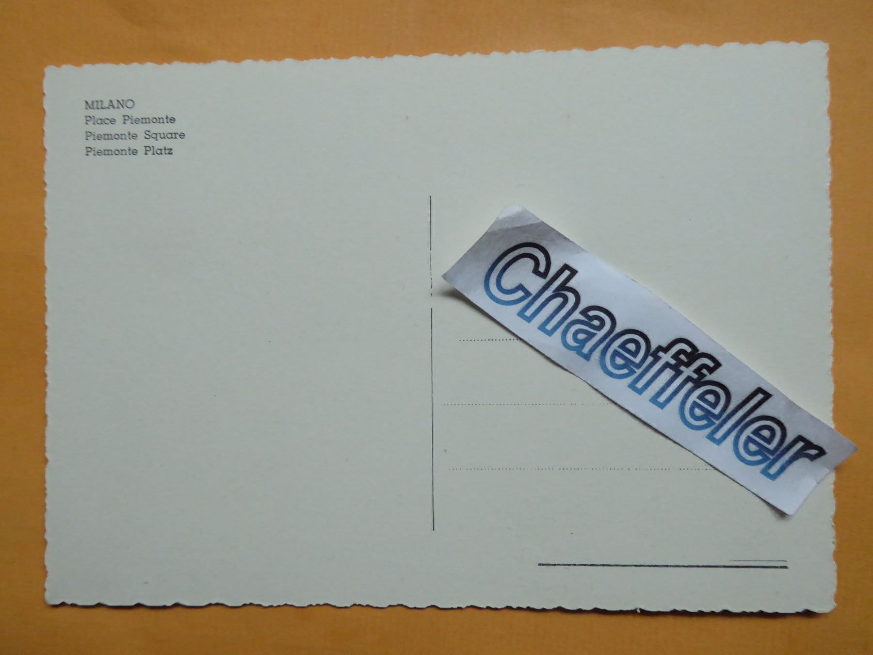 Cartoline postali: Milano, Piazza Piemonte – Nuovo (secondo la descrizione) da Zürich venduto da Chaeffeler 1